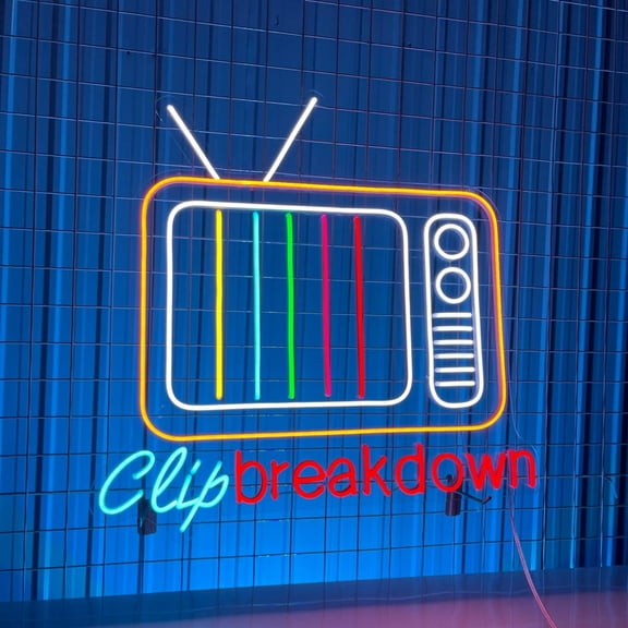Handmadetneonsign Retro TV Neon Sign, Vintage Old TV Wall Art Decor, Home Bedroom Bar Pub Wall Decor