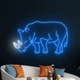 thumbnail image 1 of Handmadetneonsign Rhinoceros Neon Sign, Rhinoceros Led Sign, Rhinoceros Led Light, Animal Neon Sign, 1 of 5