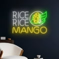 thumbnail image 1 of Handmadetneonsign Rice Rice Mango Neon Sign, ThaiLand Food Wall Art Decor, Thailand Restaurant Wall Decor, 1 of 4