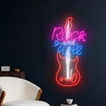 thumbnail image 1 of Handmadetneonsign Rock n Roll Guitar Neon Sign, Live Music Wall Art Decor, Guitar Store Wall Decor, 1 of 5