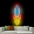 thumbnail image 1 of Handmadetneonsign Rocket Neon Sign, Spaceship Led Light, Christmas Decor, Best Gifts, Kids Room Light 69358, 1 of 5