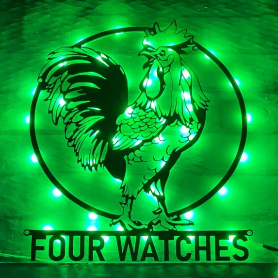 Handmadetneonsign Rooster Metal Wall Art Light, Rooster Metal Sign Wall Decor, Farmhouse Metal Decor