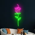 thumbnail image 1 of Handmadetneonsign Rose Neon Sign, Rose Flower Neon Light Wall Art Decor, Floral Led Light Wall Decor, 1 of 5