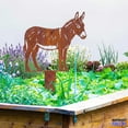 thumbnail image 1 of Handmadetneonsign Rusty Donkey Garden Stake, Country Garden Decor, Donkey Lover Gift, 1 of 3
