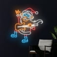 thumbnail image 1 of Handmadetneonsign Santa Claus Plays Guitar Neon Sign, Santa Guitarist Led Sign, Merry Christmas, 1 of 5