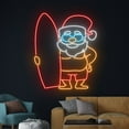 thumbnail image 1 of Handmadetneonsign Santa Claus Surfing Neon Sign, Santa Surfer Led Sign, Wave Surfboard Led Sign, 1 of 5