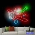 thumbnail image 1 of Handmadetneonsign Santa Flying Airplane Neon Sign, Santa Claus Wall Art, Santa Christmas Home Wall Decor 73109, 1 of 5