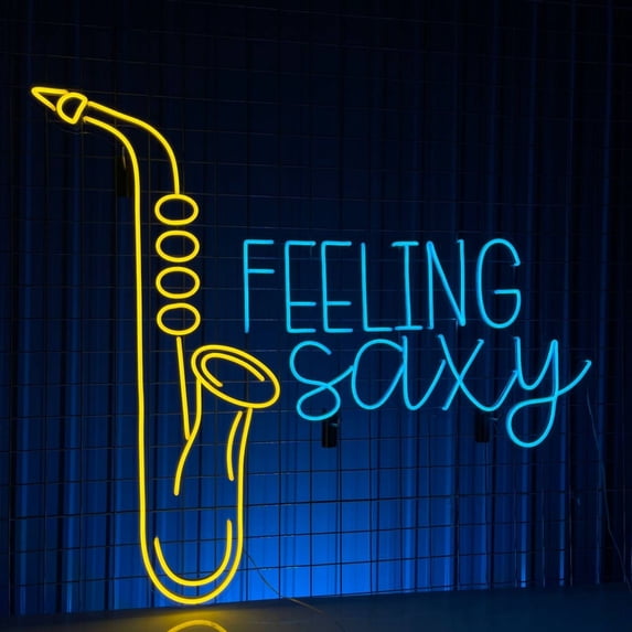 Handmadetneonsign Saxophone Neon Sign, Jazz Music Wall Art Decor, Music Band, Kids Room Wall Decor