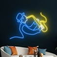 thumbnail image 1 of Handmadetneonsign Saxophone Neon Sign, Man Playing Saxophone Wall Decor, Saxophone Music Wall Decor, 1 of 5