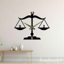 Handmadetneonsign Scales Of Justice Wall Clock Unique, Year Date Round Wall Clock, Text Oversize Wall Clock 60100