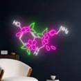 thumbnail image 1 of Handmadetneonsign Serotonin Happiness Neon Sign, Flower Wall Art Decor, Chemistry Molecule Wall Decor, 1 of 5