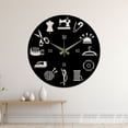 thumbnail image 1 of Handmadetneonsign Sewing Wall Clock Unique, Year Date Round Wall Clock, Text Oversize Wall Clock 59616, 1 of 5