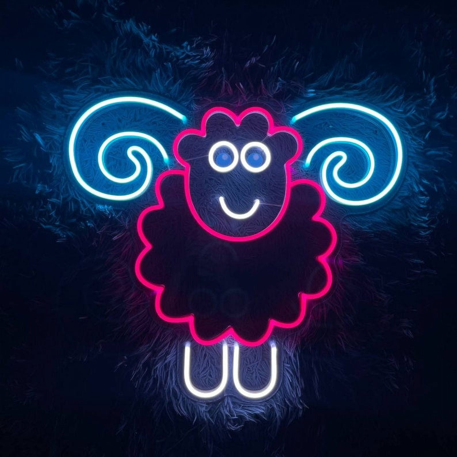 Handmadetneonsign Sheep Neon Sign, Lamb Neon Light, Sheep Led Sign, Pet ...