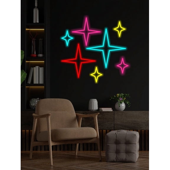Handmadetneonsign Shinning Led Sign, Shinning Neon Sign, Wall Decor, Bar Led Light, Custom Neon Sign, Pub Decor, Best Gifts, Shinning star Led Light, Wall Décor