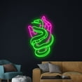 thumbnail image 1 of Handmadetneonsign Snake Wrapped Around A Hand Neon Sign, Snake Neon Art Decor, Snake Wall Decor, 1 of 5