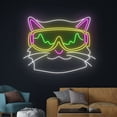 thumbnail image 1 of Handmadetneonsign Snowboard Cat Neon Sign, Cat Snowboarding Led Sign, Snowboarder Pet Led Light, 1 of 5