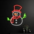 thumbnail image 1 of Handmadetneonsign Snowman Neon Sign, Snow Man Led Sign, Snowman Neon Light, Christmas Room, 1 of 5