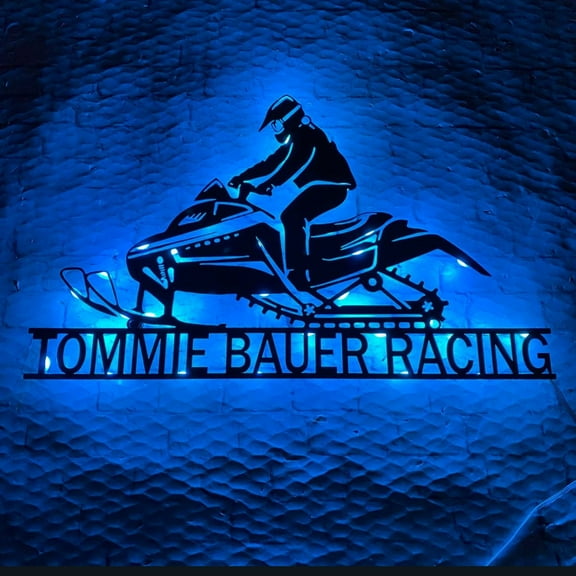 Handmadetneonsign Snowmobile Metal Wall Art Light, Snowmobile Metal Sign Wall Decor, Snowmobile Metal Decor