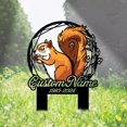 thumbnail image 1 of Handmadetneonsign Squirrel Eating Nut Metal With Stake, Squirrel Metal Name Sign Stake, Squirrel Metal Stake Decor, 1 of 5