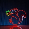 thumbnail image 1 of Handmadetneonsign Squirrel Hold Acorn Neon Sign, Squirrel Animal Wall Art Decor, Kids Room Wall Decor, 1 of 5