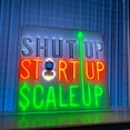 thumbnail image 1 of Handmadetneonsign Startup, Startup, Scale Up Neon Sign, Motivational Quotes Wall Art Decor, Home Wall Decor, 1 of 5