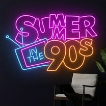 Handmadetneonsign Summer In The 90s Neon Led Sign, Retro Neon Sign, Back to the 90s Led Light