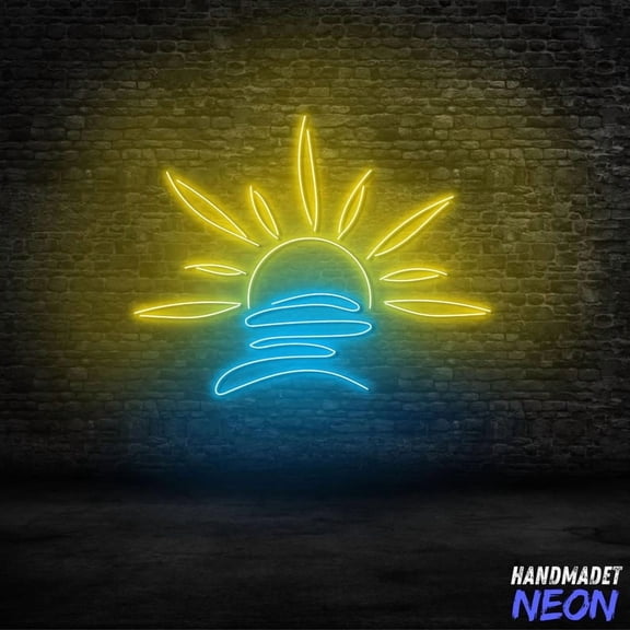 Handmadetneonsign Sun Neon Sign, LED Sunset Light for Bedroom, Living Room, Wall Decor, Neon Sign 133874