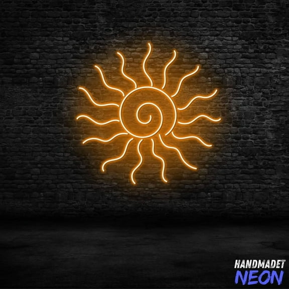 Handmadetneonsign Sun Neon Sign, LED Wall Light for Boho Room, Summer Decor, Spa Room, Sun Wall Art 133162