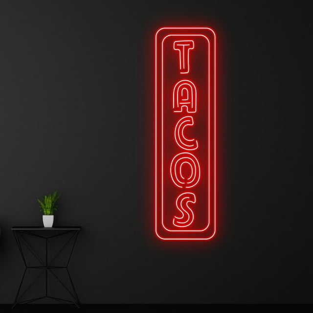 Handmadetneonsign Tacos Neon Sign, Taco LED Light, Tacos Led Sign, Taco