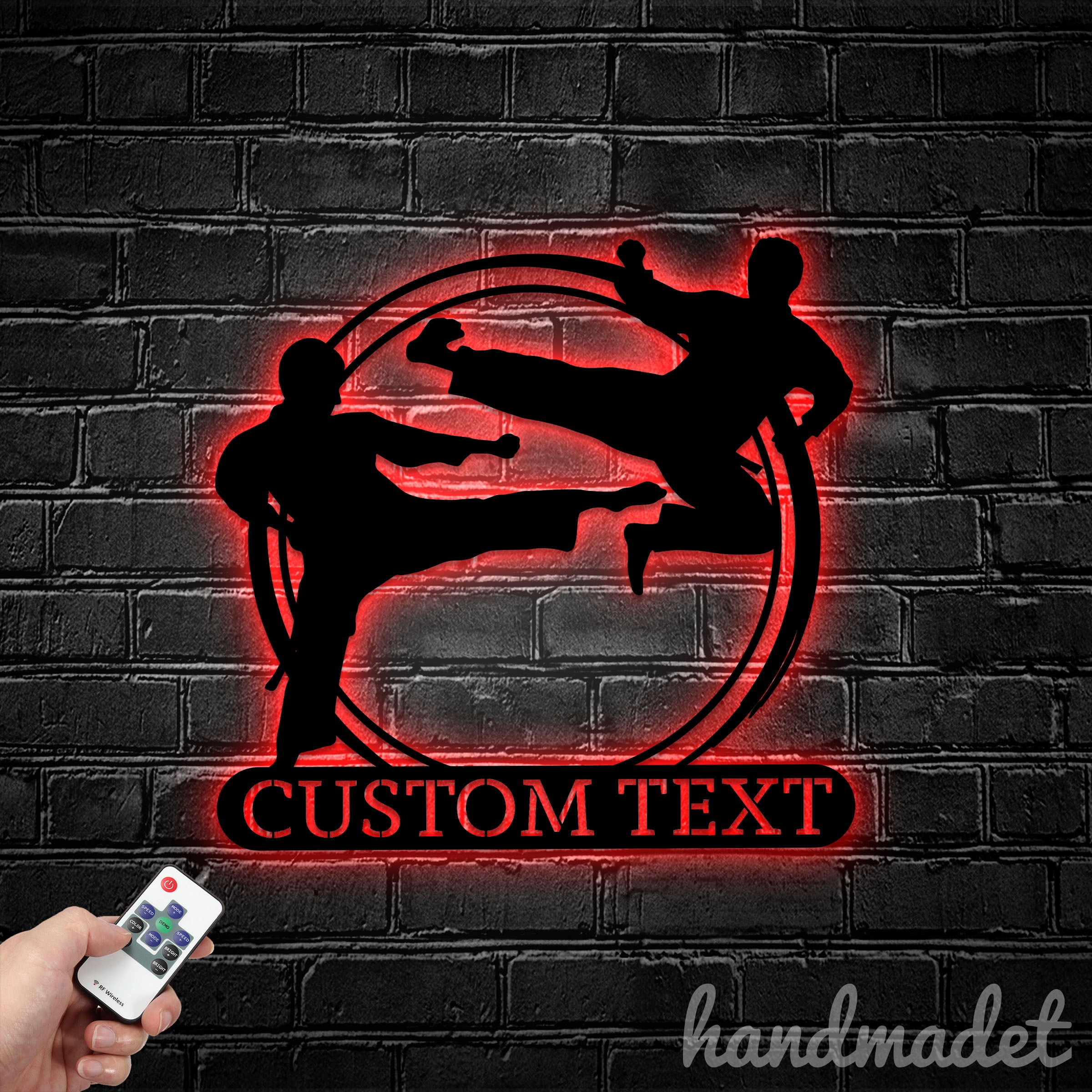Handmadetneonsign Taekwondo Metal Wall Art Light, Love Taekwondo Metal ...