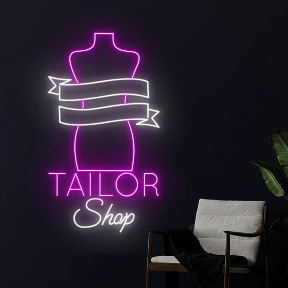 Handmadetneonsign Tailor Shop Led Sign, Tailor Neon Sign, Clothes Led Light, Clothing Store Neon