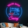thumbnail image 1 of Handmadetneonsign Tailor Shop Sewing Led Sign, Tailor Neon Sign, Clothes Led Light, Clothing Neon, 1 of 5