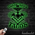thumbnail image 1 of Handmadetneonsign Take Me To Your Tacos Metal Wall Art LED Light, Custom Alien Eat Tacos Metal Sign, 1 of 5