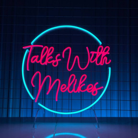 Handmadetneonsign Talks With Melike Neon Sign, Motivational Quotes Wall Art Decor, Home Bar Pub Wall Decor