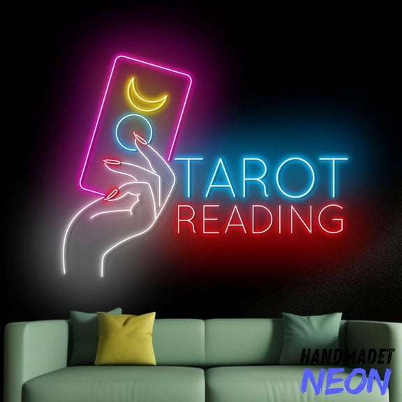 Handmadetneonsign Tarot Reader Led Sign, Fortune Teller Led Light, Psychic Wall Art Light Decor 95073
