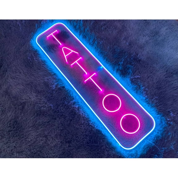 Handmadetneonsign Tattoo Led Sign, Vertical Tattoo Led Sign, Tattoo Neon Sign, Tattoo Led Light