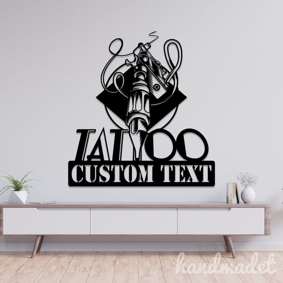 Handmadetneonsign Tattoo Machine Metal Wall Art Light, Tattoo Metal Sign Wall Decor, Tattoo Shop Metal Decor 57621