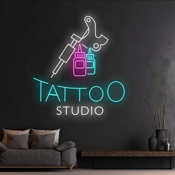 Handmadetneonsign Tattoo Studio Neon Light, Tattoo Shop Led Sign, Wall Decor