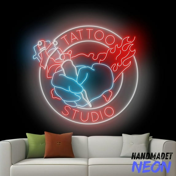 Handmadetneonsign Tattoo Studio Neon Sign Tattoo Open Wall Art Tattoo Artist Wall Decor 048625