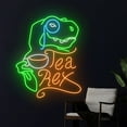thumbnail image 1 of Handmadetneonsign Tea Rex Dinosaur Neon Sign, Dinosaur Tea Rex Led Sign, Dinosaur T Rex Led Light, 1 of 5