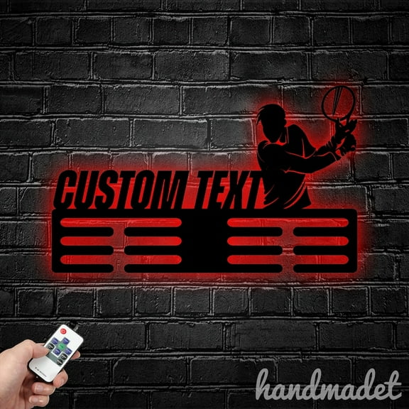 Handmadetneonsign Tennis Metal Wall Art, Tennis Metal Sign Wall Decor, Sport Metal Wall Decor