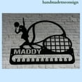 thumbnail image 1 of Handmadetneonsign Tennis Racket Medal Hanger, Tennis Player Metal Holder, Sport House Metal Wall Decor 038666, 1 of 5