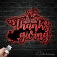 thumbnail image 1 of Handmadetneonsign ThanksGiving Metal Wall Art LED Light - ThanksGiving Metal Light Home Decor, 1 of 5