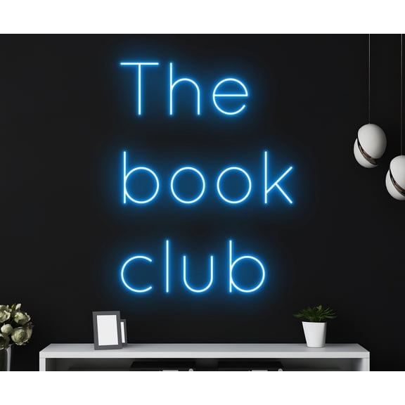 Handmadetneonsign The Book Club Neon Light, Personalized Quote Name Neon Sign, Book Lovers Neon