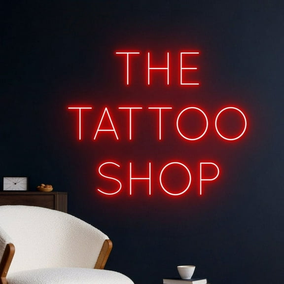Handmadetneonsign The Tattoo Shop Neon Sign, Tattoo Salon LED Light, Tattoo Spa Led Sign,Ink Studio