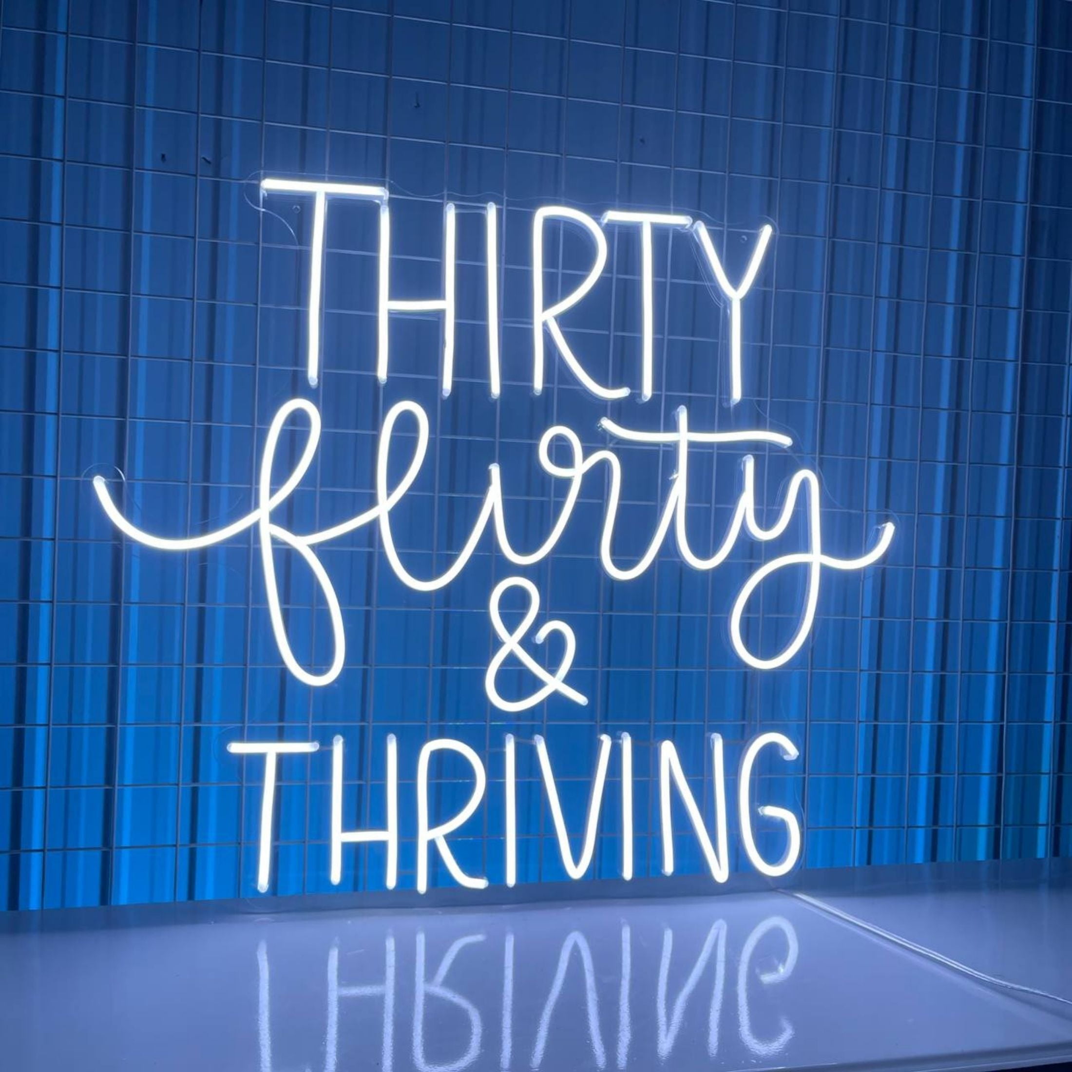Handmadetneonsign Thirty Flirty And Thriving Neon Sign, Motivational ...
