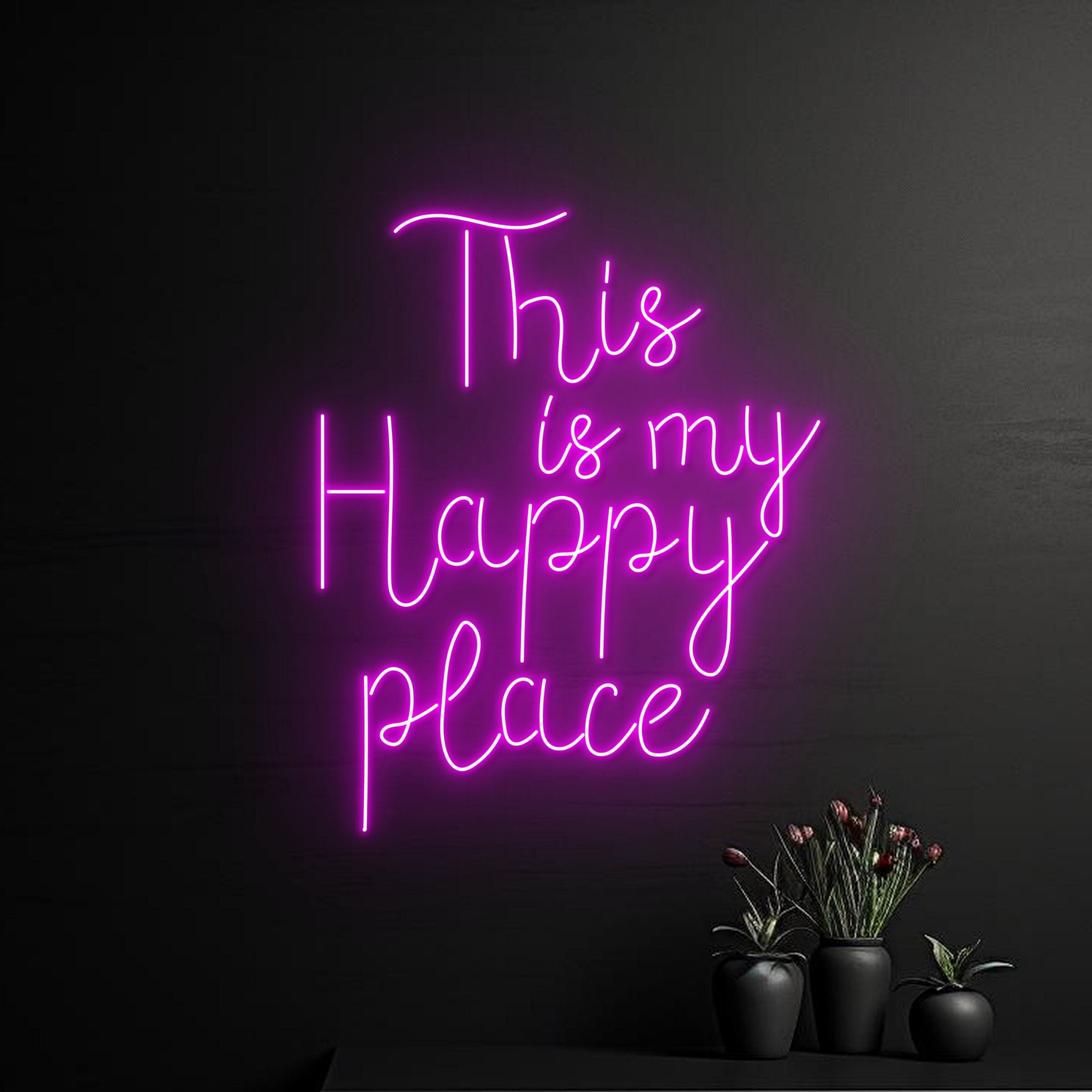 Handmadetneonsign This Is My Happy Place Neon Sign, This Is My Happy