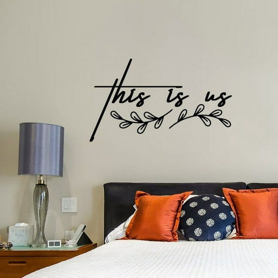 Handmadetneonsign This Is Us Words Metal Wall Art Light, Letters Quote Sayings Metal Sign Wall Decor, Home Metal Decor