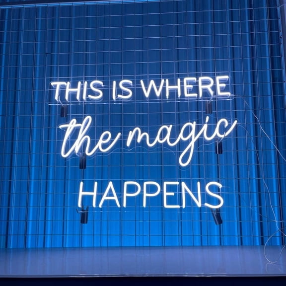 Handmadetneonsign This Is Where The Magic Happens Led Sign, Shop Led Sign, Bar Neon Sign, Custom Neon Sign, Wall Décor
