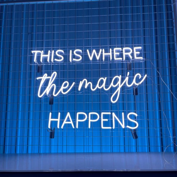 Handmadetneonsign This Is Where The Magic Happens Led Sign, Shop Led Sign, Bar Neon Sign, Custom Neon